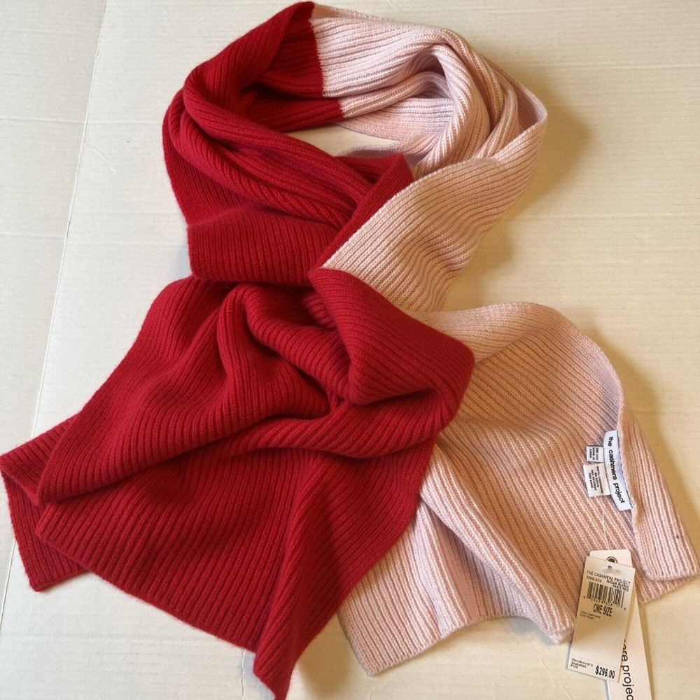 The Cashmere Project Scarf Sugar Blush Paris Red 100%Cashme💖Great gift💖 - Picture 7 of 7